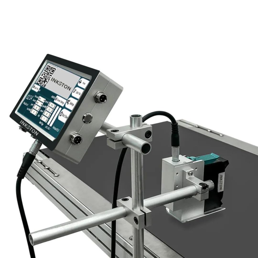 INKSTON 12.7mm tij Inkjet Printer Sticker Package Label Printing Machine with for Expiry Date qr Code Barcode with Conveyor Belt-image-14