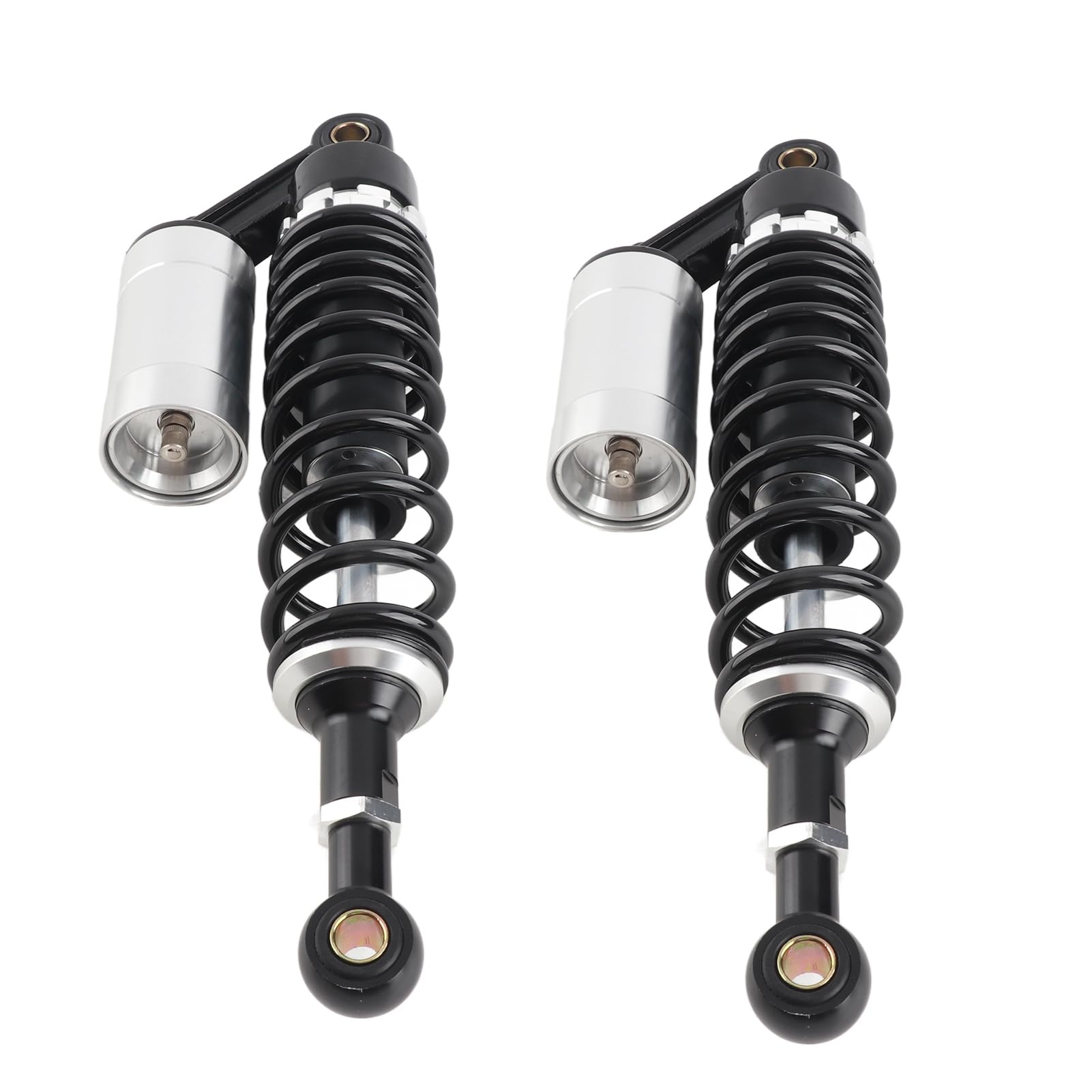 Jiawu Para 340mm Amortyzatora Motocyklowego Sprężyna Tylnego Zawieszenia, Uniwersalny Amortyzator o Dużej Wytrzymałości do Skutera Gokartowego ATV SUV, Stop Aluminium CNC, wytrzymałość na