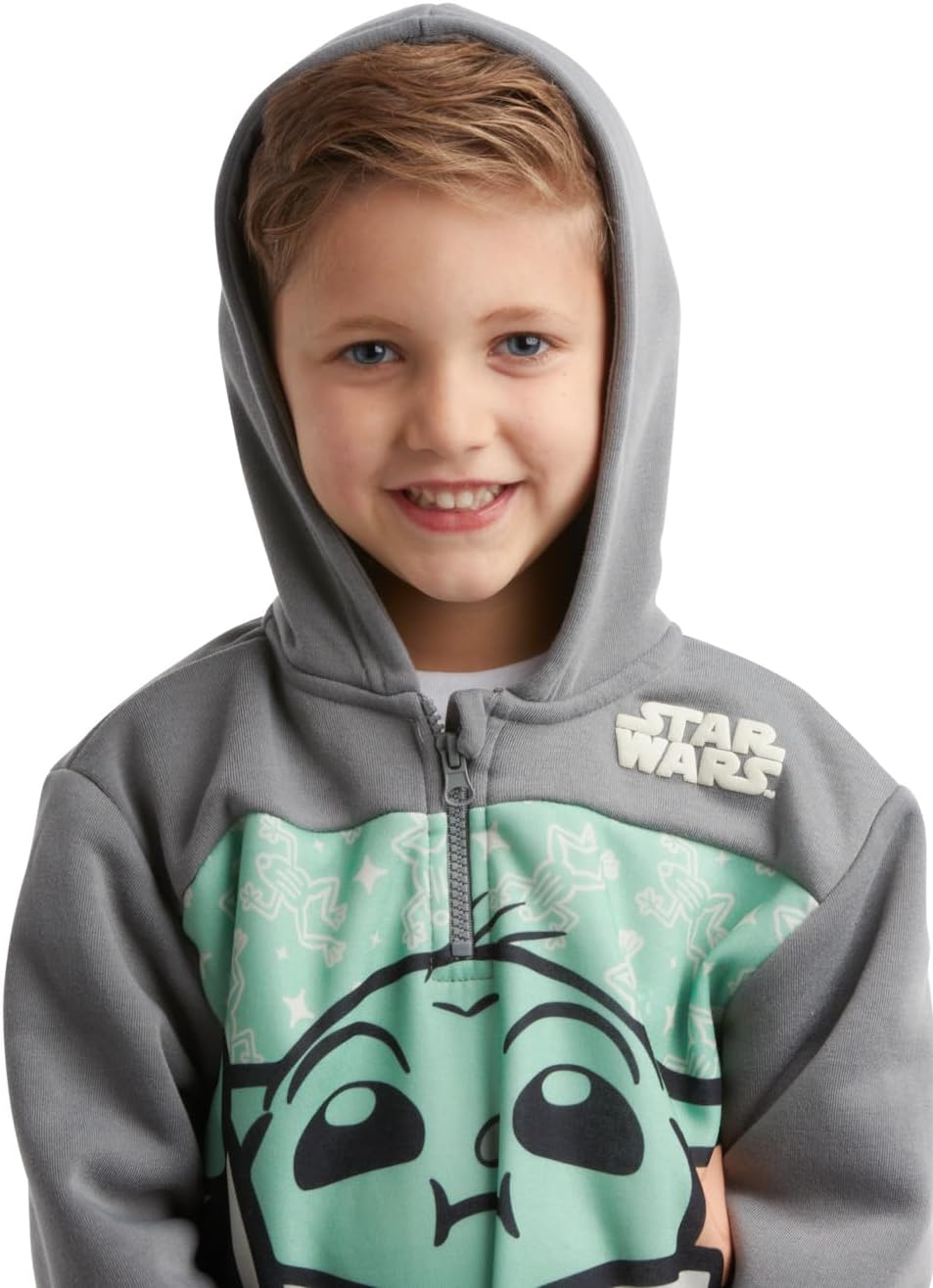 STAR WARS Boys Quarter Zip Pullover Hoodie - 1/4 Zip Sweatshirt Fleece Graphic Hoodies for Toddler & Little Boy (Sizes: 2T-6) - Image 5