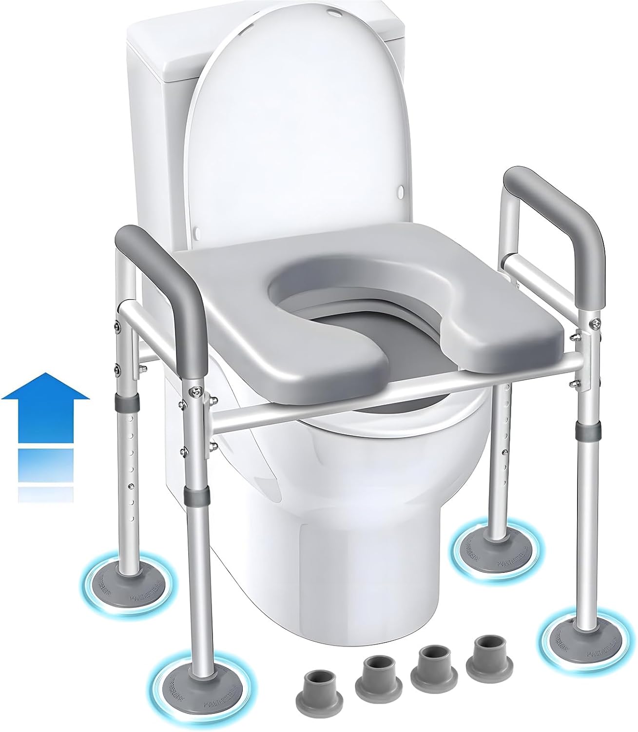 Heuffe Cadres de Sécurité pour Toilettes,Barre D'appui Pliable pour WC