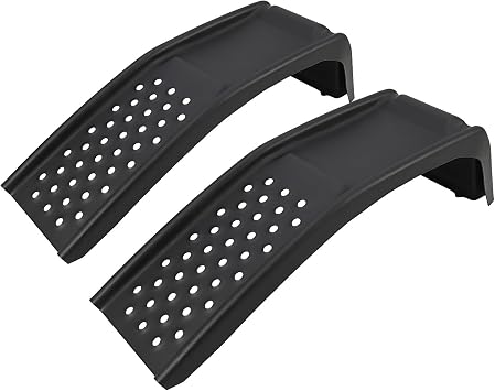 Set of 2 Heavy Duty Car Ramps - 8000lbs Capacity Auto Ramp Solid Steel Ramps for Oil Changes, Tire Rotations, Maintenance, and Other Automotive Tasks