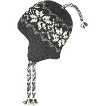 THE COLLECTION ROYAL Woolen Fleece Lined Fair Isle Knitted String Ear Flap Beanie Sherpa Christmas Beanie Hat