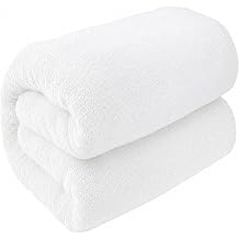 Bath Sheets Extra Large Oversized 96 x180 cm in White, 100% Egyptian Cotton Style 515 GSM Shower Towel   Thick and Absorbent, Hotel Quality Large Bath Towels for Adults