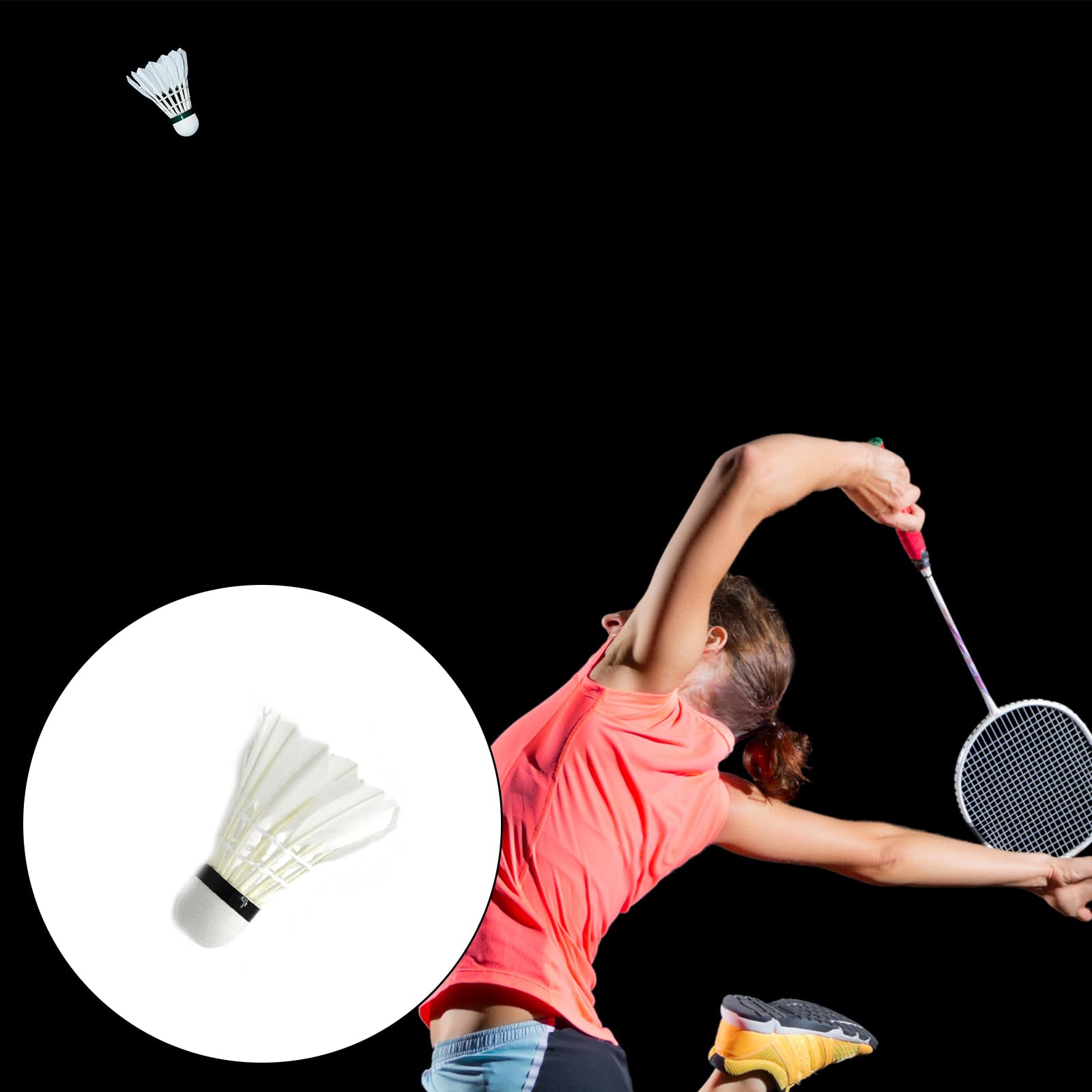 Kangnice 12Pcs Badminton Shuttlecocks Professional Duck Hair Badminton Shuttlecocks for Indoor Outdoor Recreational Game Play