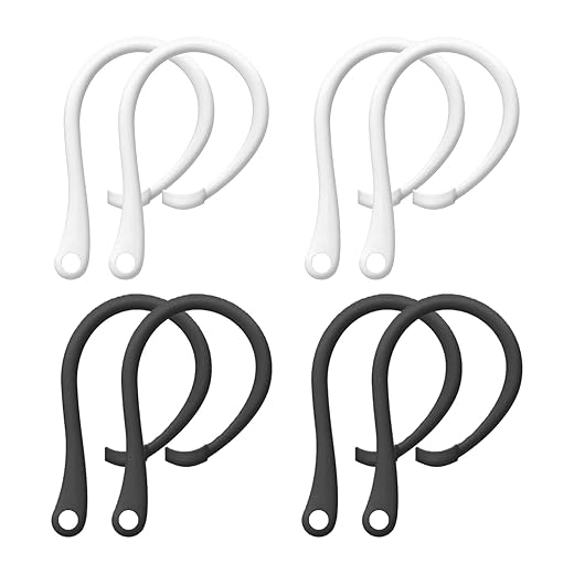 Come mantenere gli auricolari con design ergonomico sempre in buone condizioni? Tshaoun 4 paia di ganci anti-smarrimento, in silicone, compatibili con airpods 3 e 2 e 1 e pro, per attività sportive e corsa, esercizi in tpu