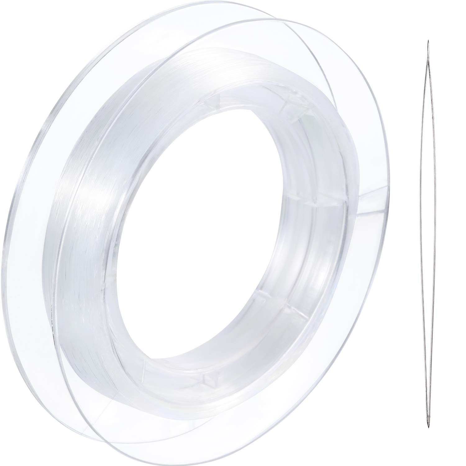 200 m Chaîne de Fil en Nylon Invisible Transparent pour Décoration de Noël, Fabrication de Bracelet, Coudre Passe-Temps, Fil de