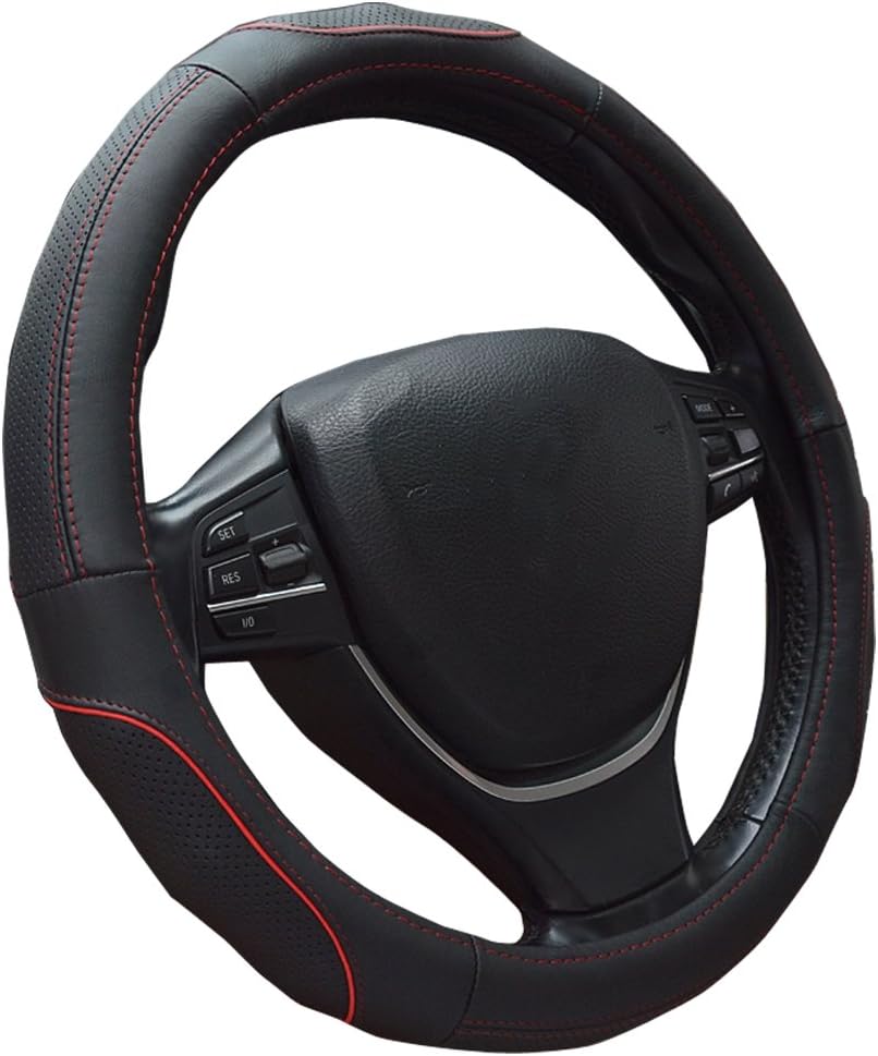 Maiku Auto Car Leather Steering Wheel Cover Wraps