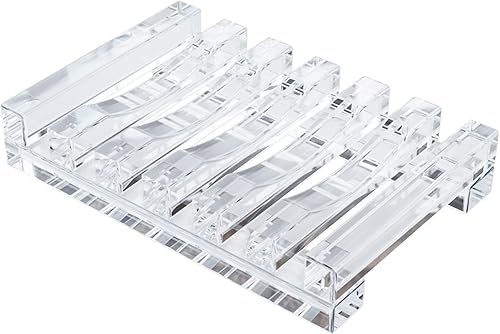 Jabonera de acrílico para ducha, soporte de barra de baño, caja de ahorro de jabón autodrenante, bañera, cocina, mini bandeja rectangular, soporte