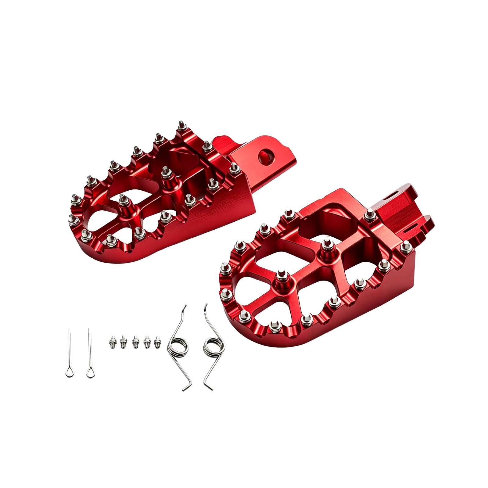 TIRGE Motorcycle Foot Pegs CRF110F 2013-2024 CRF125F 2014-2024 Red 6061 T-6 Aluminum