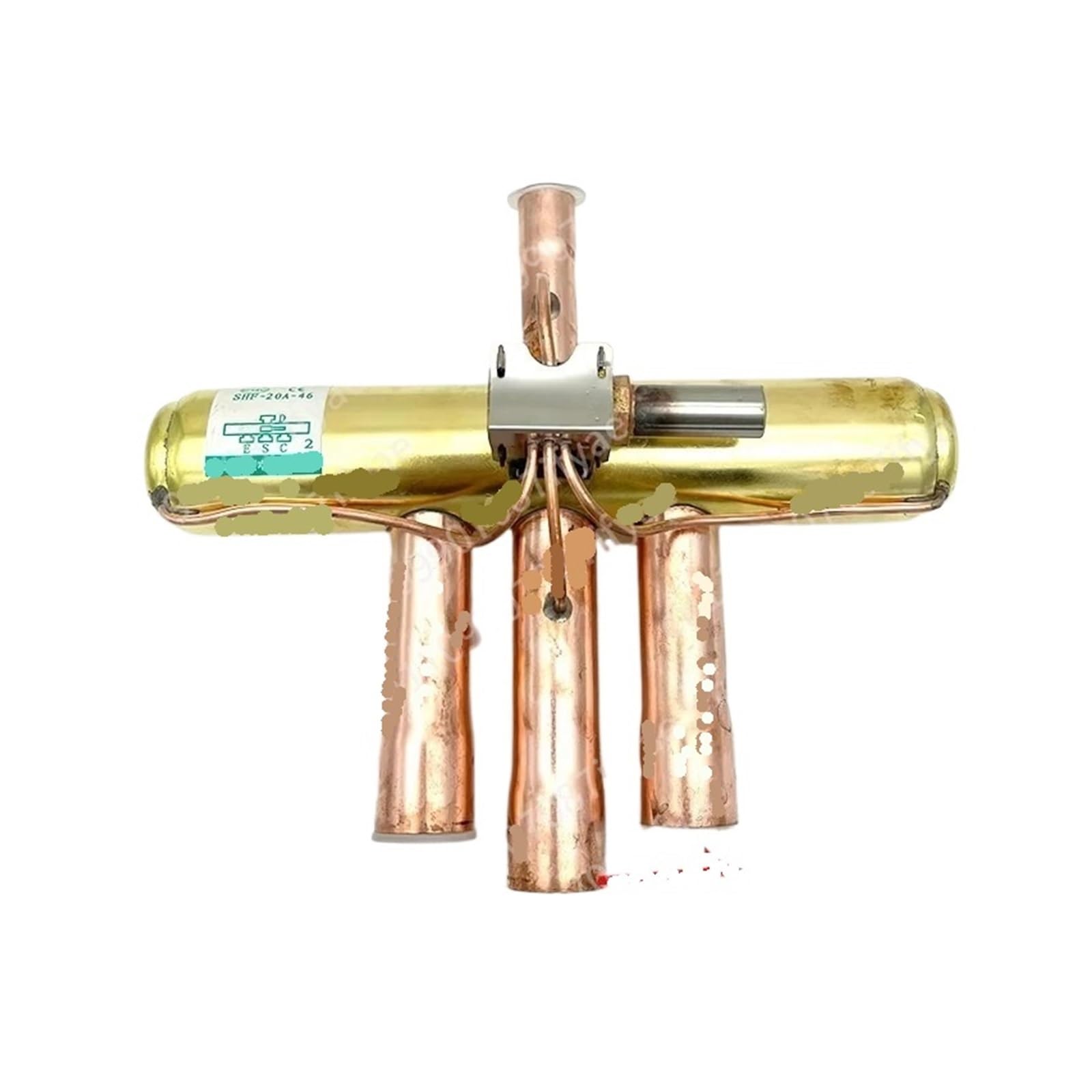Hizon 5P Four-Way Valve Four-Way Valve Accessories，Compatible For Midea，Compatible For Gree， 1-12P Air Conditioner Air Energy, Coils Four-Way Reversing Valve(5P Four-Way Valve)