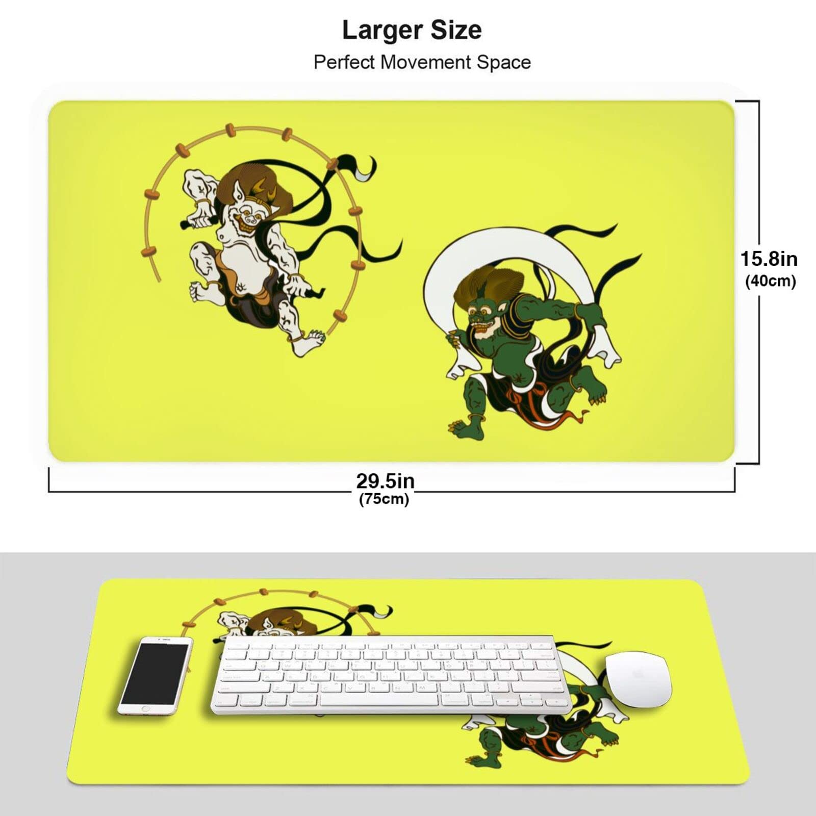 Amazon.co.jp: 雷神 風神 おしゃれ マウスパッド Pcマット 光学マウス