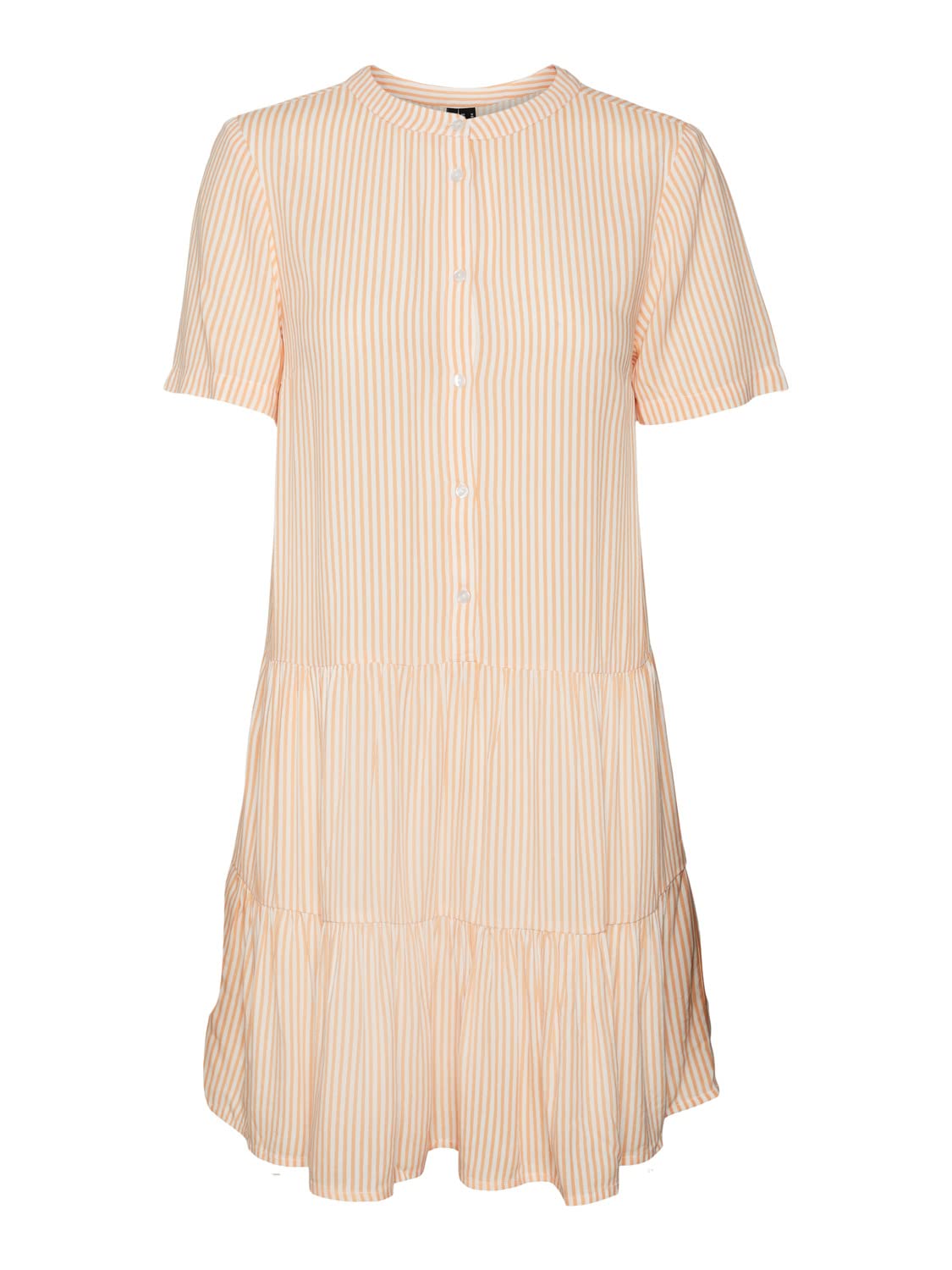 VERO MODA Female Mini Dress, Snow White/Stripes: Mock Orange, M