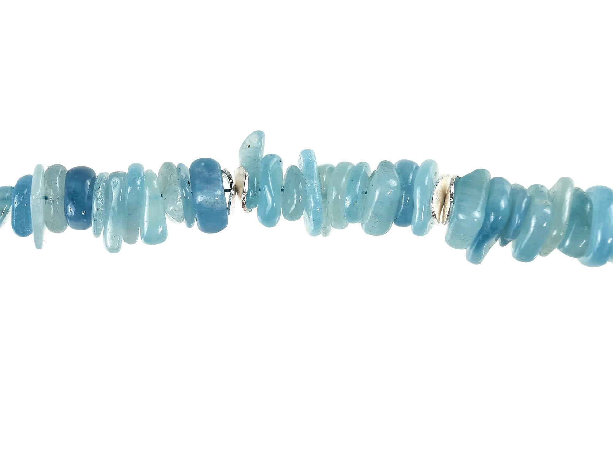 Aquamarin Kette 925 Silber blaue Halskette Edelstein