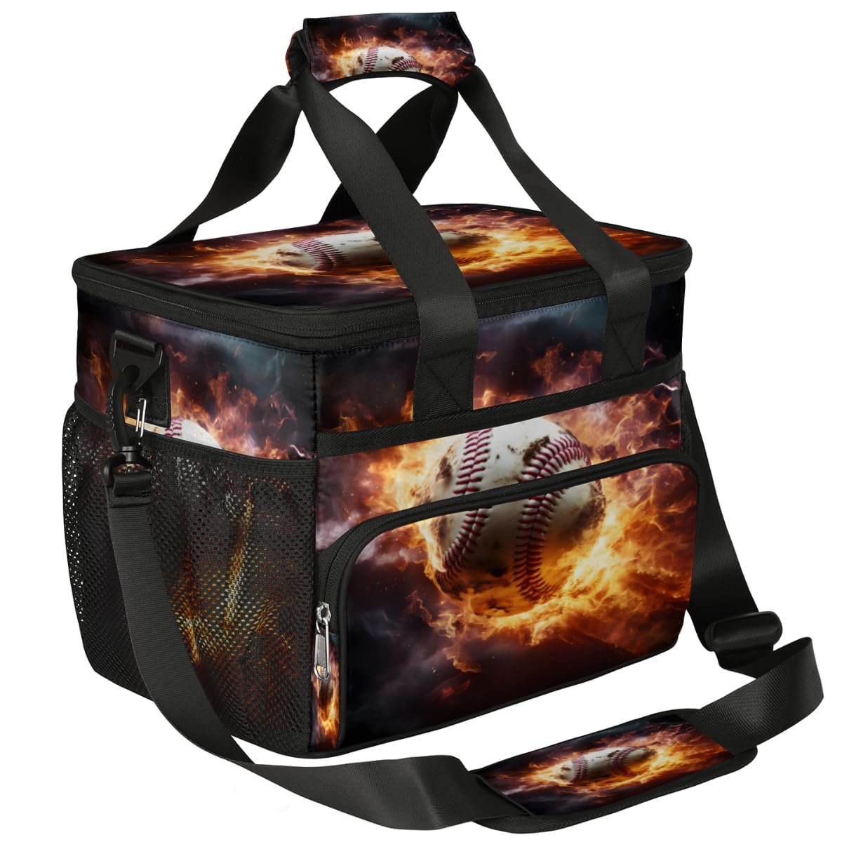 Insulated Picnic Backpack Lunch Box for Women Men Picnic Basket Tote Lunch Bag Picnic Bag Portable Lunch Bags for Picnic, Beach, Work, Trip,Office, Camp Fire Baseball Sport