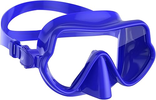 Miniatura 19 de W WSTOO Máscara de esnórquel antivaho antifugas, máscara de buceo panorámica, máscara de natación inastillable de vidrio templado, gafas de natación