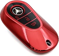 Vista 23 de Creativity Funda para llave de Mercedes Benz. Hermosa funda de TPU compatible con CLS CLK AMG ML C CL E S SL SLK G GLC GLE GLS M R Smart Remote Key