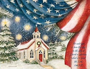 LANG - "An American Christmas", Boxed Christmas Cards, Artwork by Susan Winget - 18 Cards with 19 Envelopes - 5.38 x 6.88 Inches