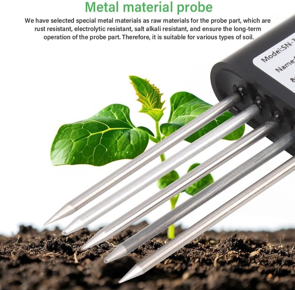 7-in-1 USB Soil Sensor Digital Plant Monitor NPK PH Temperature Humidity Tester for Android App Support