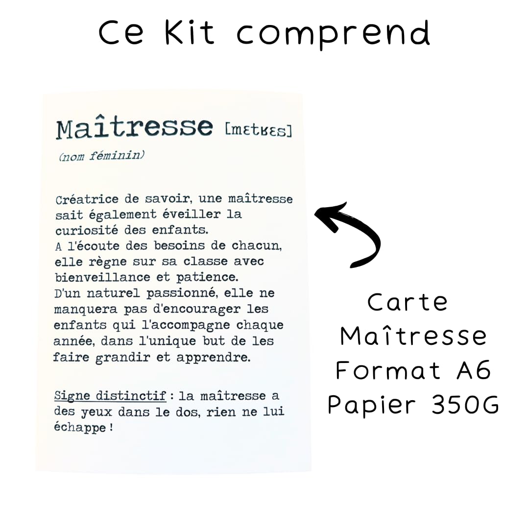 Générique Kit Haricot Magique à Planter Message Gravé MERCI – Cadeau Remerciement Maîtresse Institutrice – Fin d'Année Scolaire École – Souvenir Poétique Original