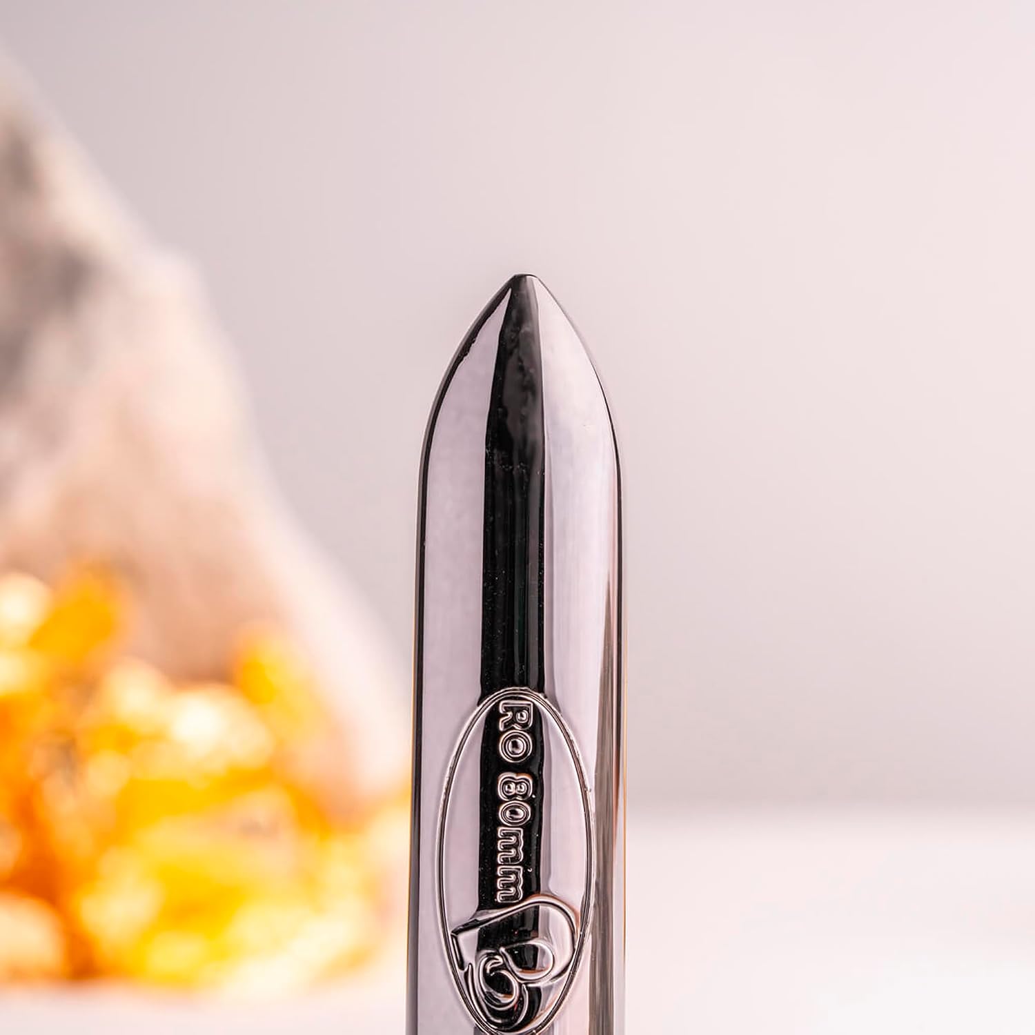Rocks Off RO80 Midnight Metal Bullet Vibrator – 7 Modes (3 Speeds & 4 Patterns), Precision Tip for Targeted Stimulation, Compact, Water-Resistant, Quiet, 41g