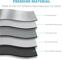 Vista 8 de Parasol para parabrisas compatible con Toyota Tundra 2022-2025, ajuste personalizado, plegable, protección contra el calor, bloquea los rayos UV