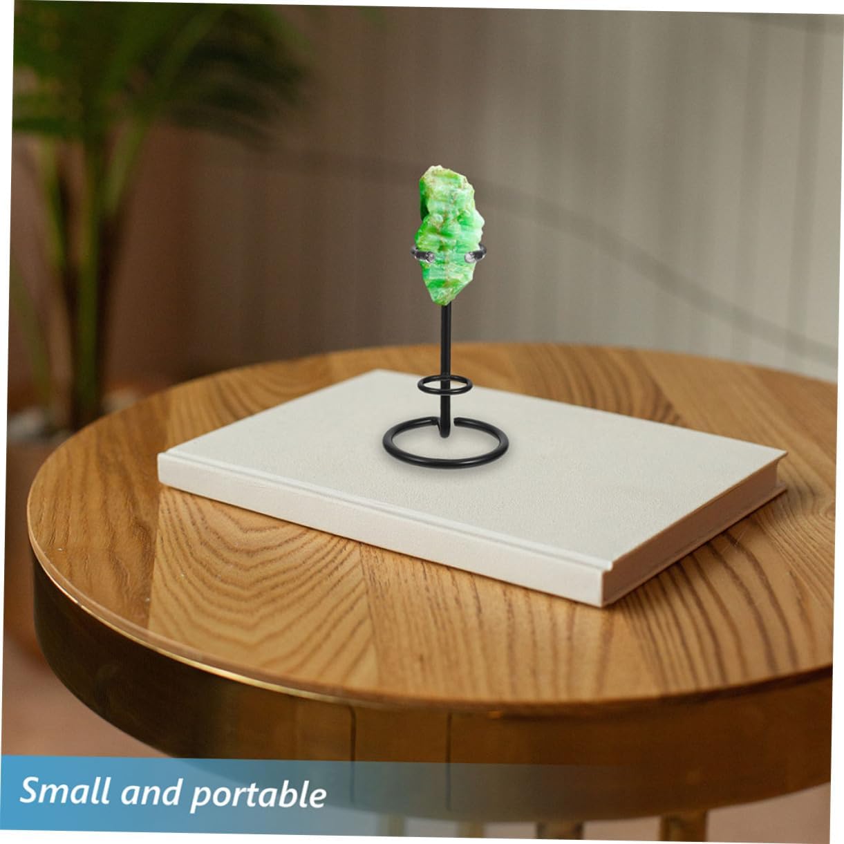 Cabilock 2pcs Crystal Wand Display Stand Iron Support Base for Decor