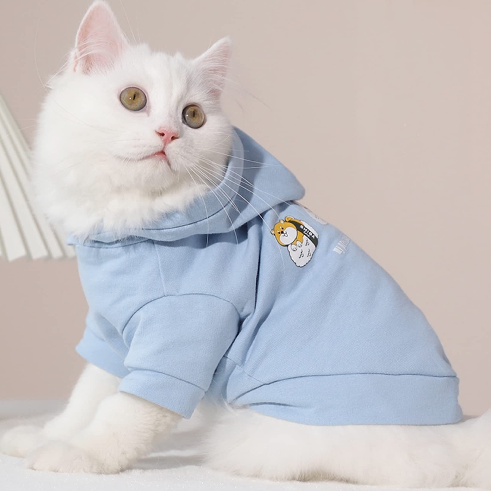 Amazon | 猫服 パーカー 犬服 フード付き ペット服 防寒 コスチューム