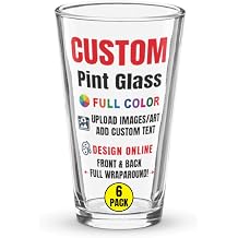 Custom Pint Glass 16oz 6 Pack