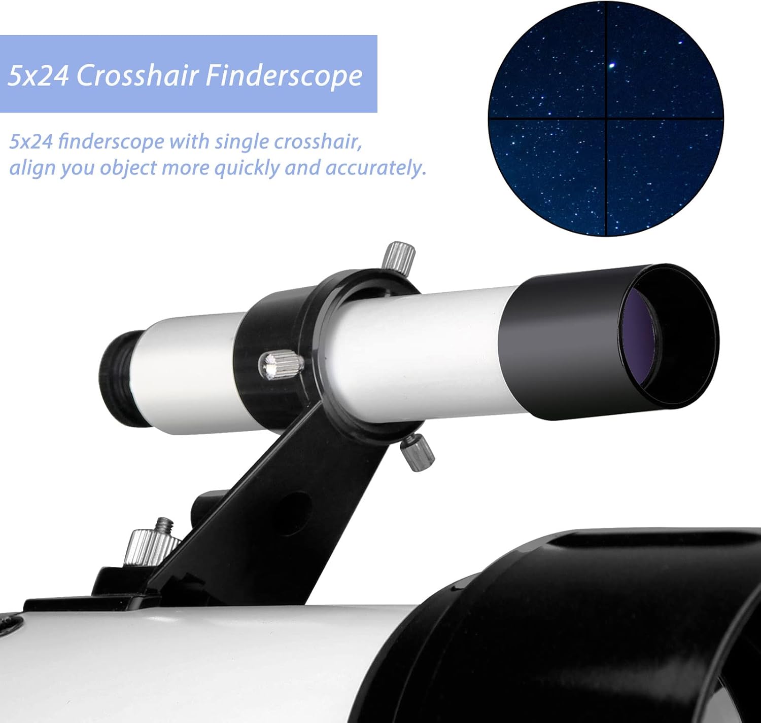 5x24 Crosshair Finderscope detail