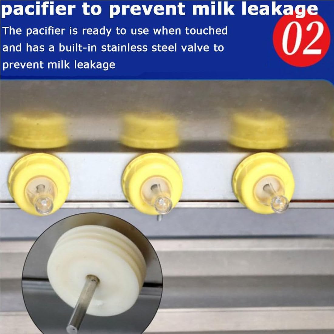 Piglet Feeder for Multiple Piglets, Piglets Nipple Feeder, Stainless Steel Piglet Nursing Station, 10/14 Teats, Sound Source Simulation, Automatically Cut Off The Power