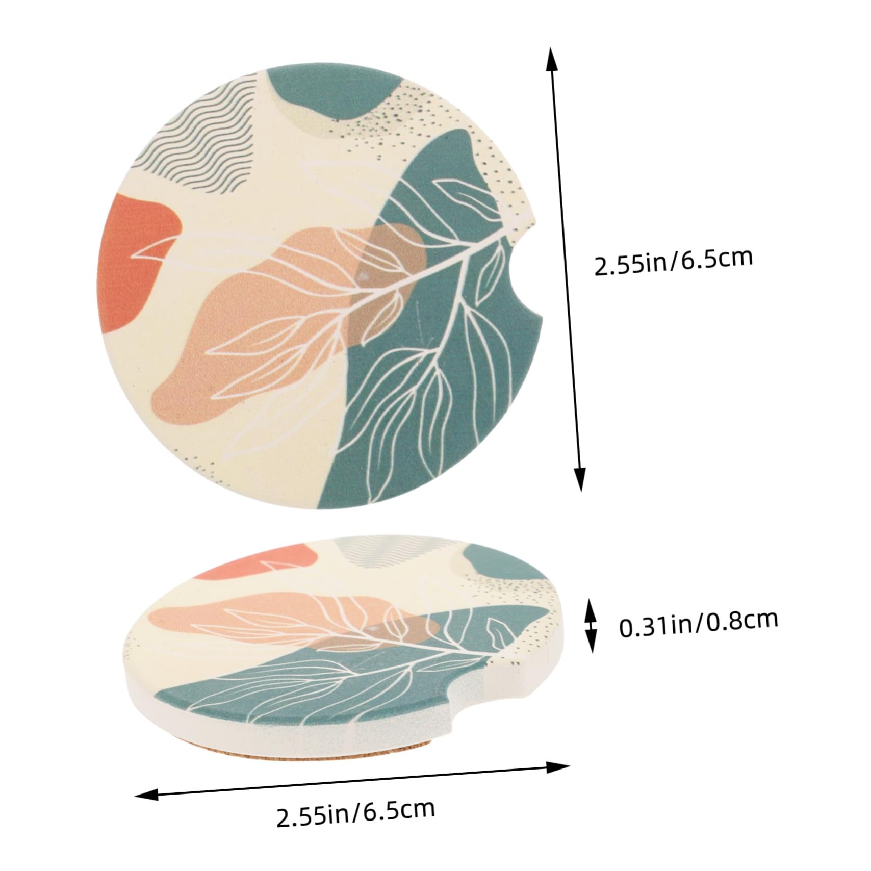 Anneome Car Cup Coasters 2pcs Ceramic Coasters Car Accessories for Women Decorative