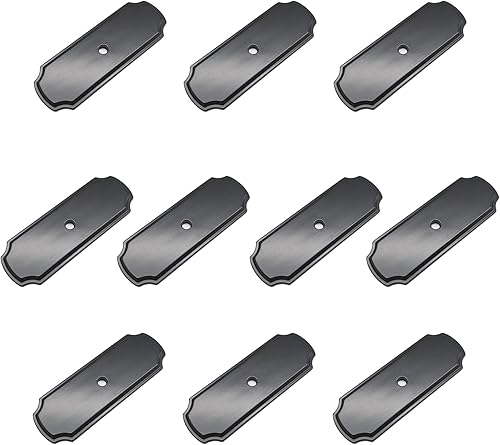 Miniatura 10 de Paquete de 10 placas traseras de pomo de gabinete aceitadas, 4.7 pulgadas de largo y 0.9 pulgadas de ancho, placas traseras de aleación de zinc