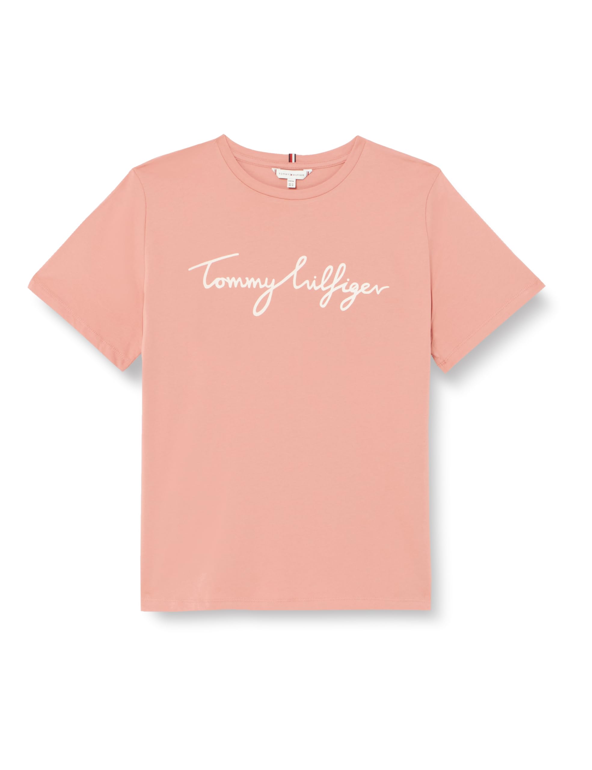 Tommy Hilfiger Mujer Camiseta Manga Corta Cuello Redondo, Rojo (Fierce Red), 48