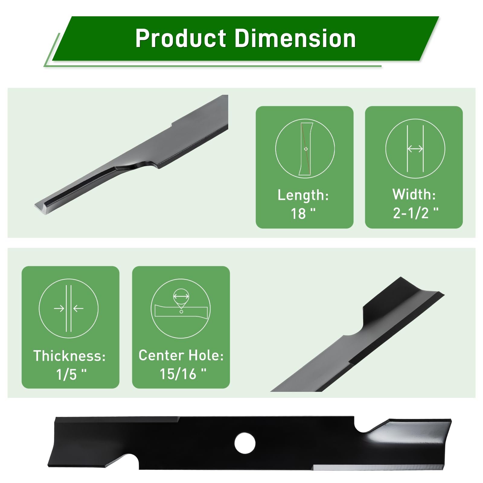 Amazon.com : UPOW 103-6402 Blade Compatible with Ex Mark 52