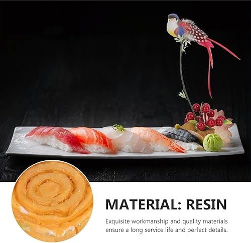 Miniatura 6 de Veemoon Flor de sushi artificial, bayas artificiales japonesas, decoración de plato de sushi, mini escritorio de pájaro falso en maceta, decoración