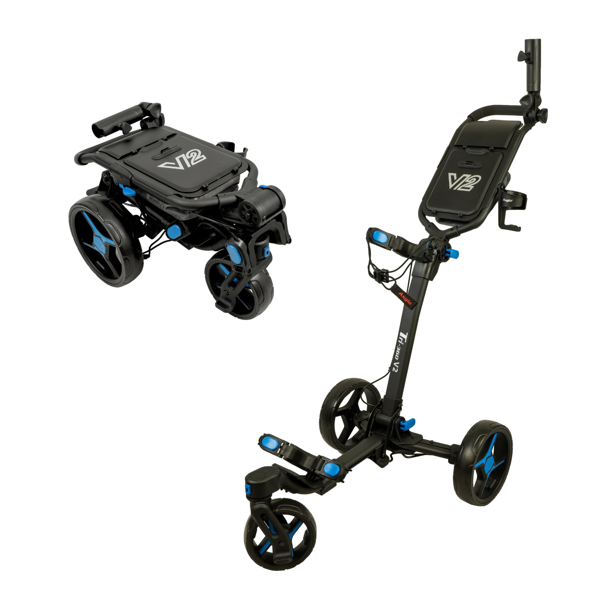 Amazon.com: Axglo V2 | 3-Wheel Golf Push Cart | Lightweight