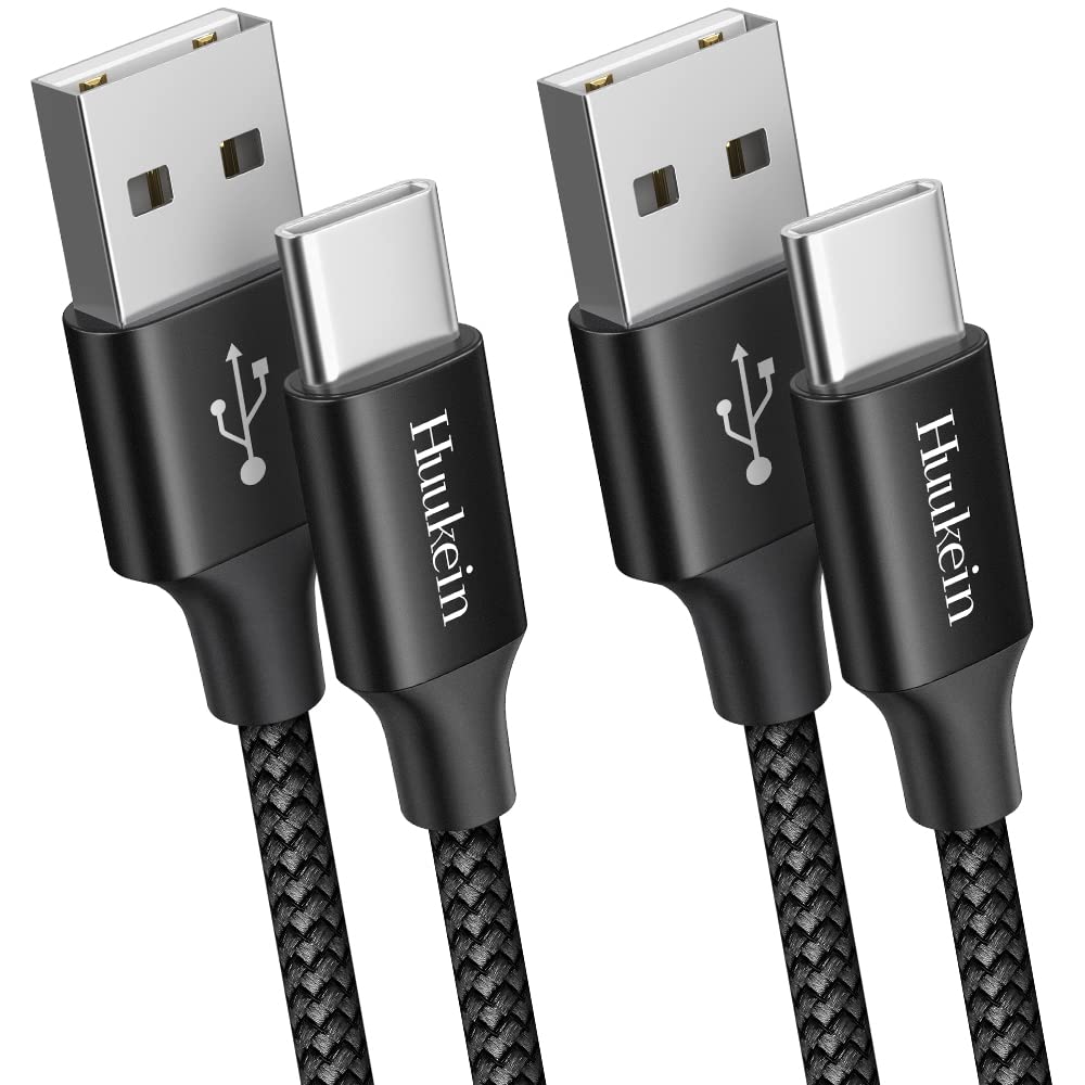 Huukein USB C Kabel [0.8M+0.8M], 3A Schnellladekabel USB C, Nylon Typ C Handy Ladekabel für handys, Tablets, Laptops, andere USB C Geräte