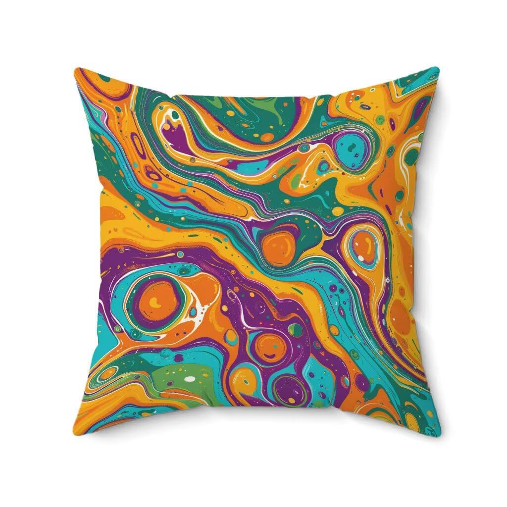 Poduszka outdoorowa 65 x 65 cm, zestaw 4 kolorowych poszewek na poduszki, abstrakcyjne, wodoodporne, miękkie, na sofę, HD, dwustronny nadruk, poduszka dekoracyjna do użytku na zewnątrz, do ogrodu, na