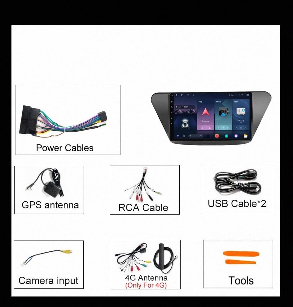 Radio coche 2 DIN para SsangYong Rext 2019 Android Auto Mirror Link Navegación Bluetooth 7