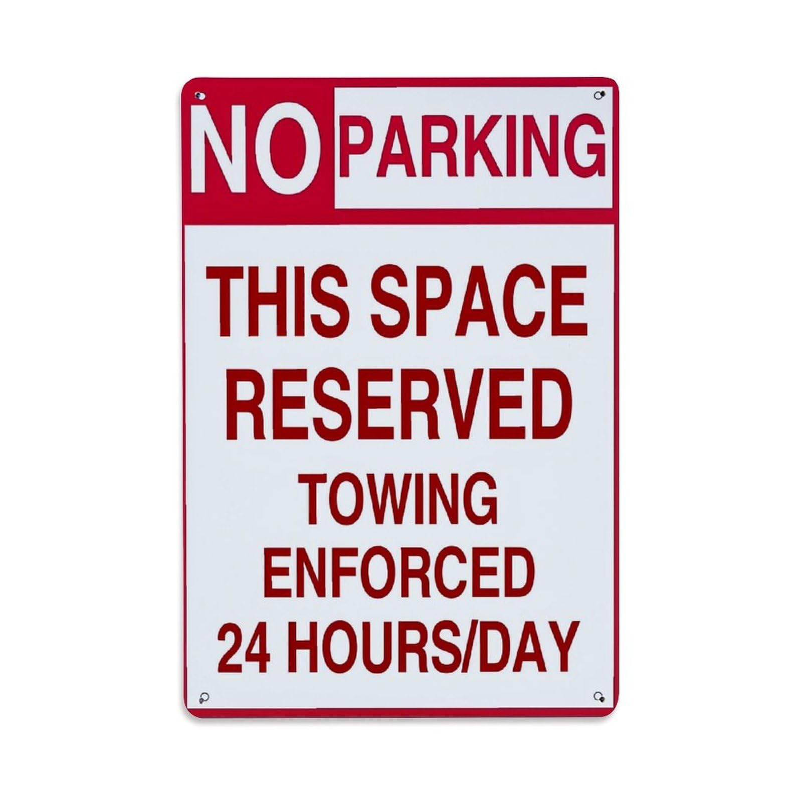Jdyaojiesheng Vintage No Parking Reserved Towing Enforced Tin Sign Retro Metal Wall Decor Metal Poster, Home Bar Garage Farmhouse Cafe Wall Art Decoration 8X12inches