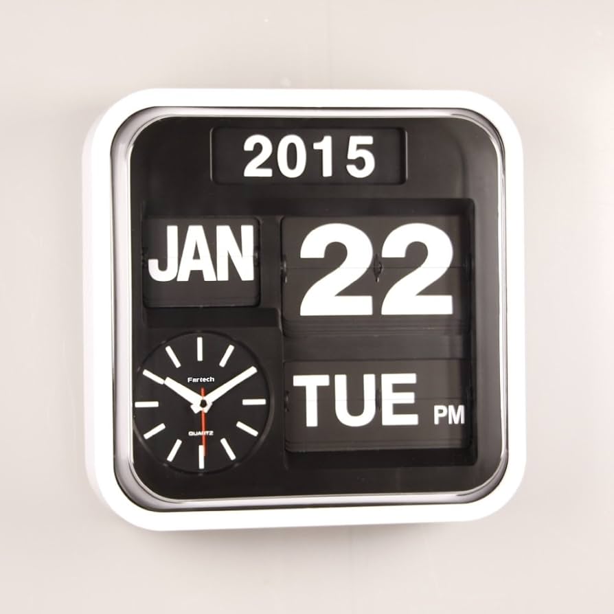 カレンダー・スケジュール Fartech Wall Flip Clock (M) Fartech automatic calendar flip clock retro desktop clock