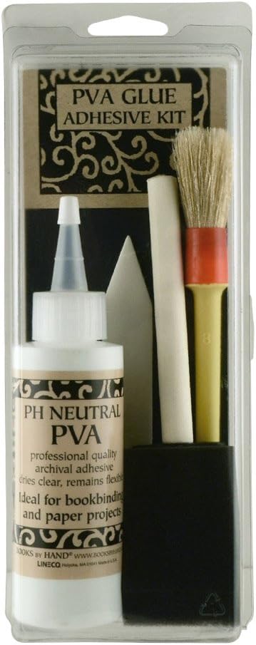 Lineco Book by Hand PVA Glue Adhesive Kit for Bookbinding and Craft Making (BBHM207K)