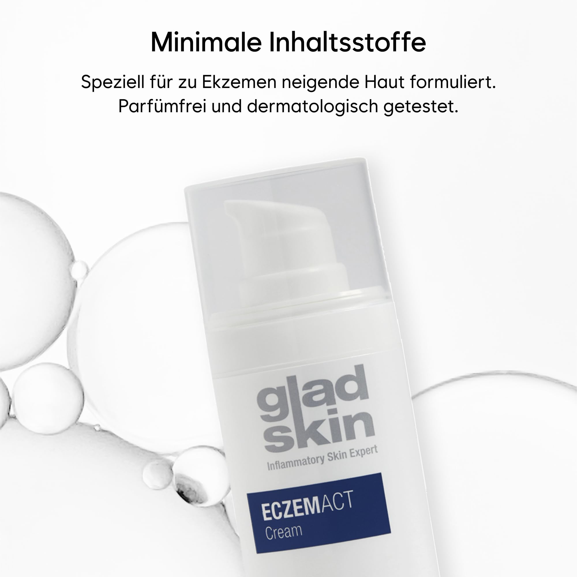 Gladskin ECZEMACT Cream Eczemact Cream 100 ml | hilft bei Neurodermitis gegen Juckreiz und Rötungen | Hypoallergen und dermatologisch getestet für Erwachsene und Kinder