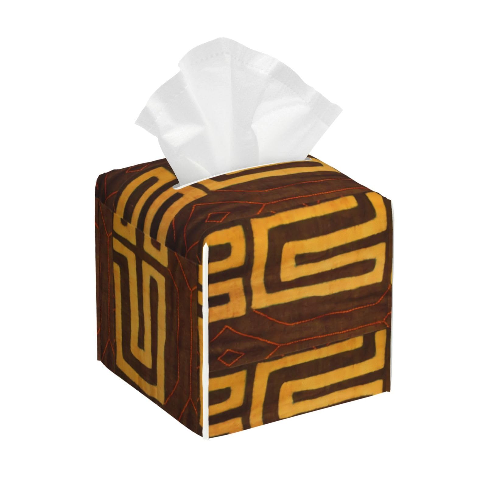 Afrocentric Mud Tissue Box Cover, Fashionable Decorative Storage Box, Suitable for Most Places