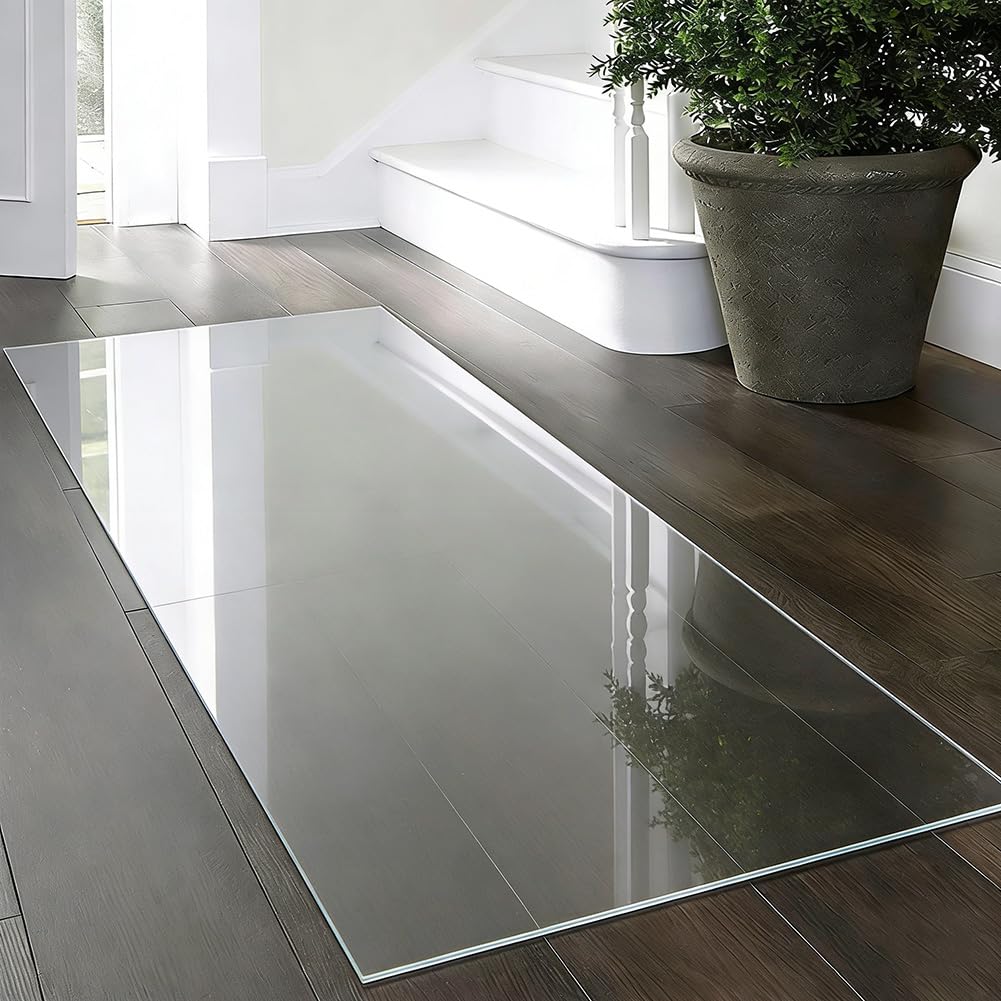 Tapis de couloir lavable en PVC transparent pour sol de cuisine et bureau calme