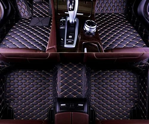 Miniatura 10 de Tapetes de cuero de protección personalizados para todo tipo de clima para autos, sedán, SUV, automóvil deportivo, tapete impermeable (negro)