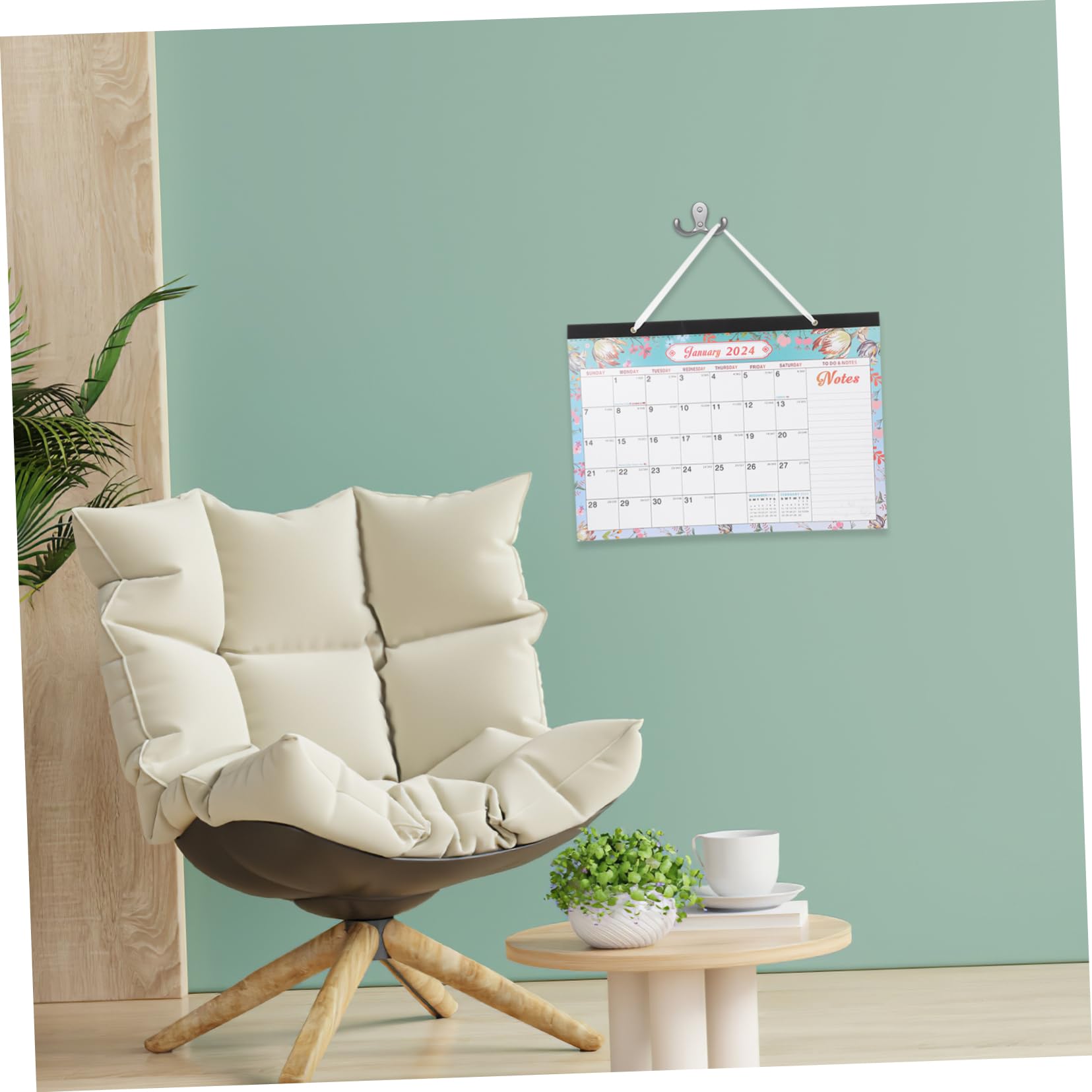 TEHAUX 2pezzi Calendario Da Parete Con Design Elegante Calendario Mensile Appeso Per Casa e Ufficio Organizzatore Di Eventi e Appuntamenti Per Pianificare Le Attività Quotidiane