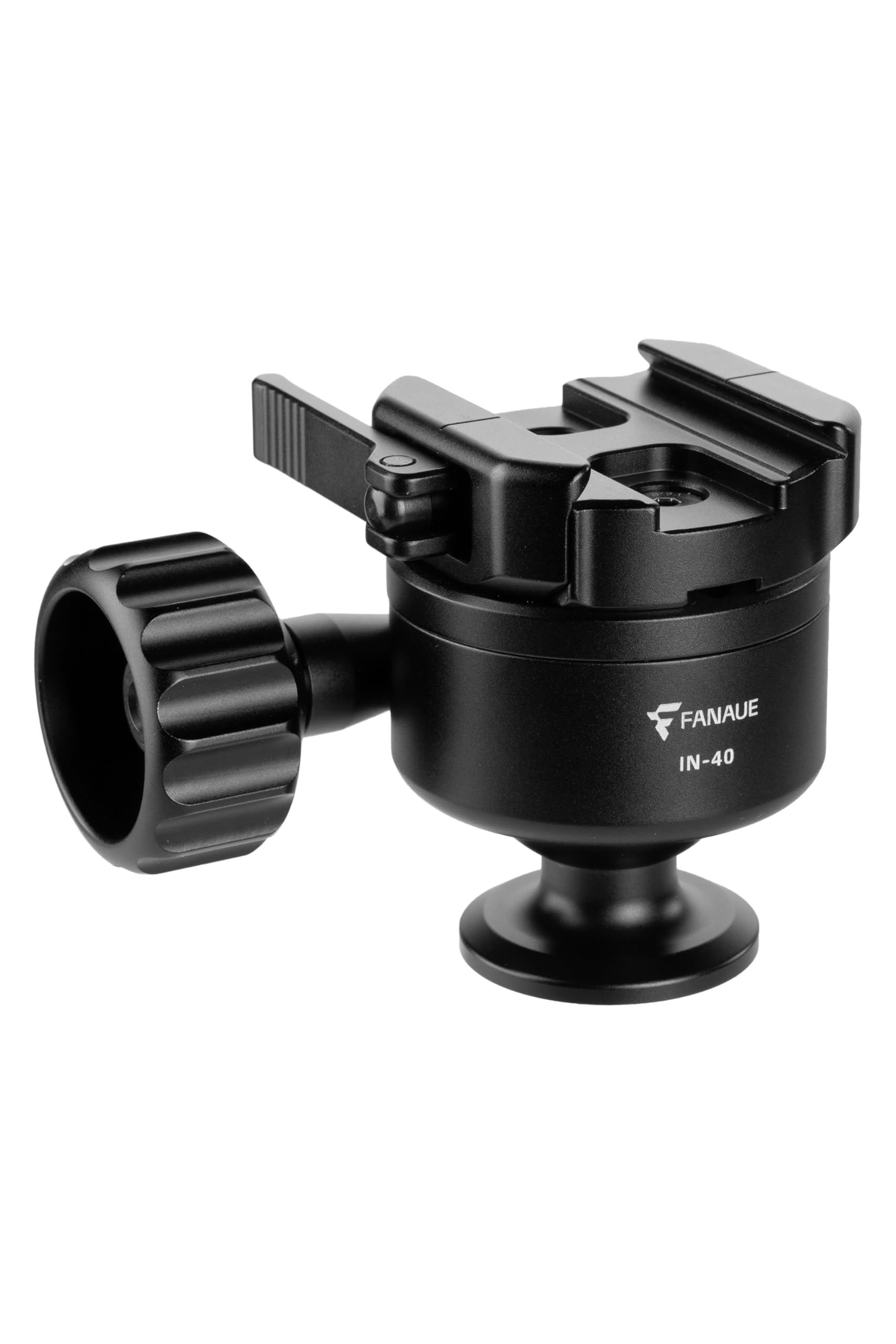 FANAUE IN-40T Tripod Ball Head, Quick Locking Low Profile 40mm Ball Head Compatible with Arca Swiss/RRS, 3/8" Thread Mount Ballhead with Quick Release