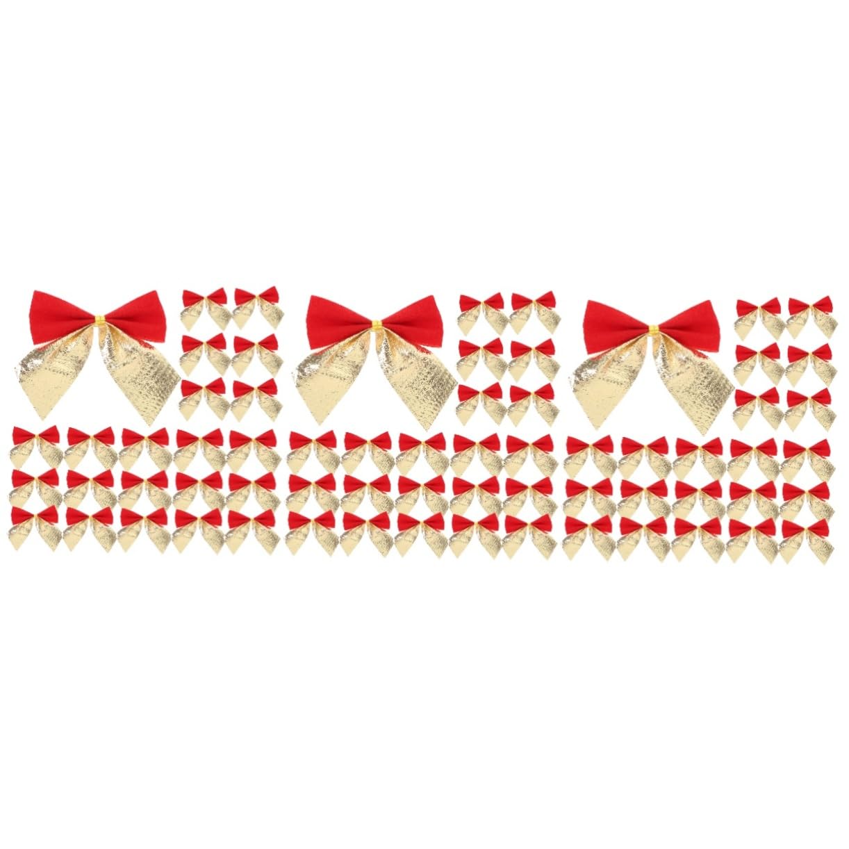 TOPBATHY 360 Piezas Lazo De Navidad Decoraciones para El Hogar Lazos para Envolver Lazos De Corbata De Navidad Mini Lazos De para Manualidades Paño De Flocado