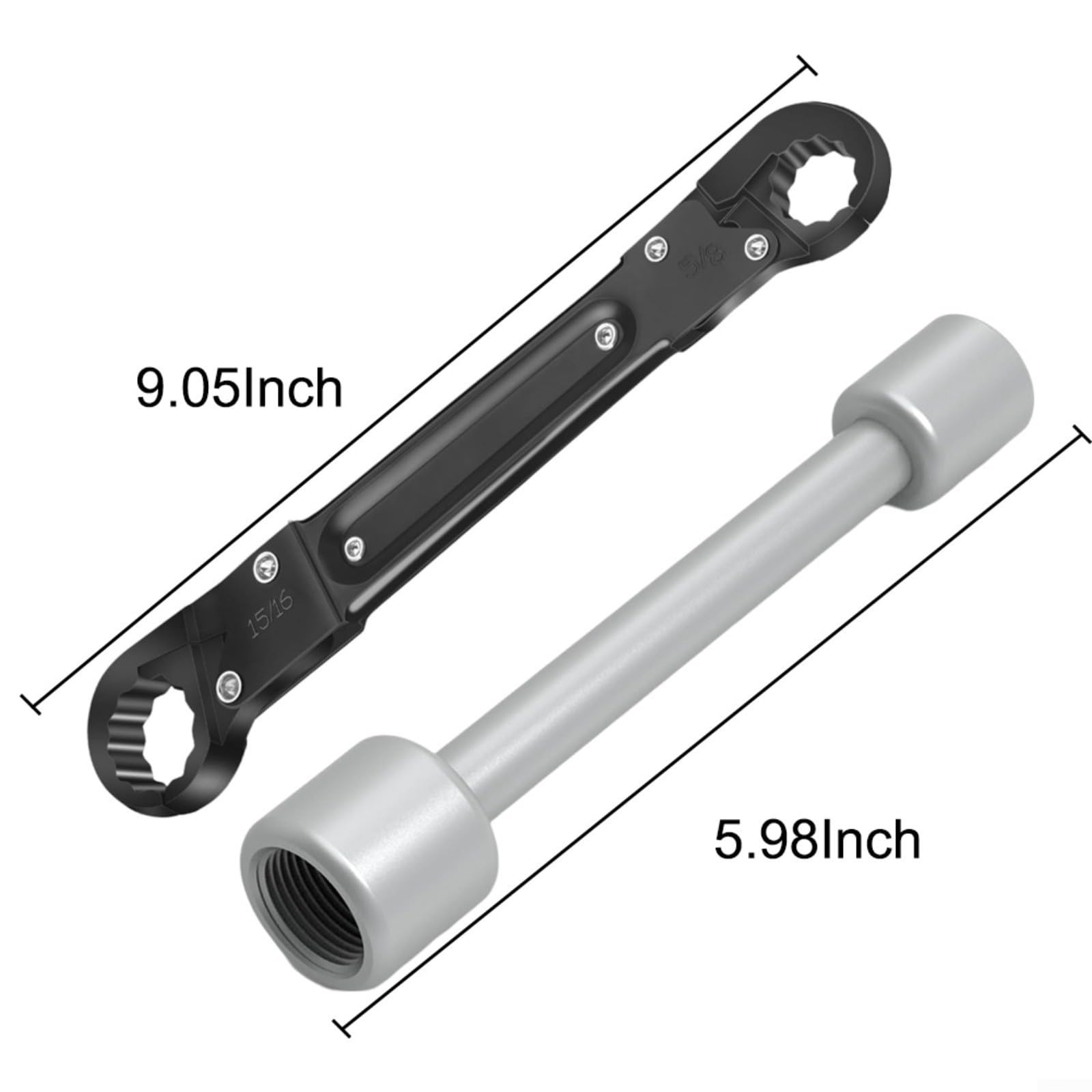 HAUINVC Plumbing Tools Angle Stop Wrench Kit Professional Plumber Wrench Tools Installing New Compression Angle Stop and the Compression Ring(B)